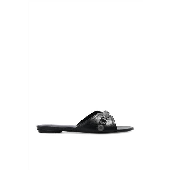 NEW BALENCIAGA cagole sandal flat in black - Picture 1 of 2